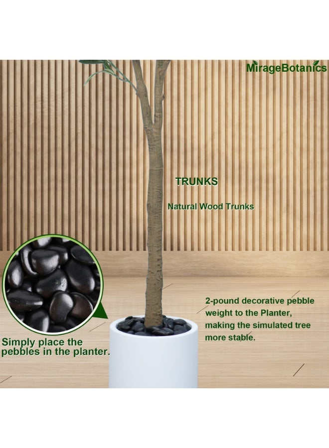 MirageBotanics 7ft Artificial Olive Trees Indoor,Faux Olive Tree with White Planter Pot,Artificial Plants Lifelike Fruits for Home Office MeetingRoom Living Room Indoor Outdoor Decor (215cm) - Image 4